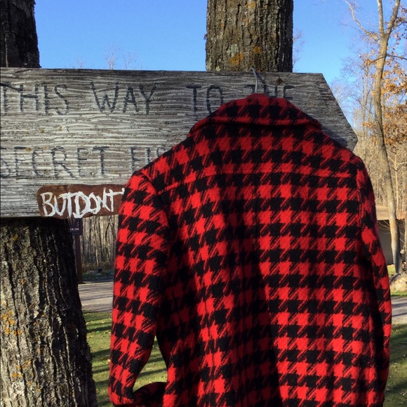 ⚜️ Vintage 80’s PENDLETON WOOL HOUNDSTOOTH JACKET EUC - Picture 1 of 16
